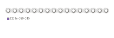 Placa Recta 2.3, 16 orif.