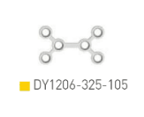 Placa doble Y 1.2, 6 orif.