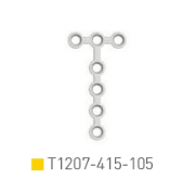 Placa en T 1.2, 7 orif.