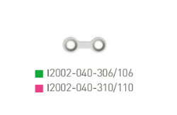 Placa recta 2.0, 2 orif.