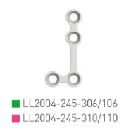 Placa en L Izq. 2.0, 4 Orif.