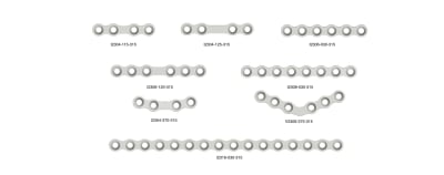 Placa Recta 2.3, 8 orif.