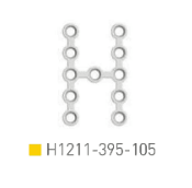 Placa en H 1.2, 11 orif.