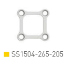 Placa Cuadrada 1.5, 4 orif.