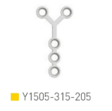 Placa en Y, 1.5, 5 orif.