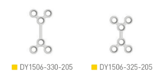 Placa Doble Y, 1.5, 6 orif.