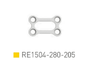 Placa rectangular 1.2, 4 orif.