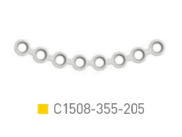 Placa en C, 1.5, 8 orif.