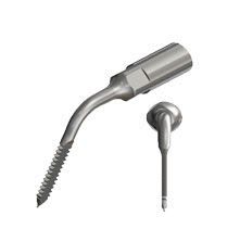 serrated tip to remove/shape bone in tight or