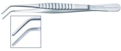 Debakey atraumatic tissue forcep curved