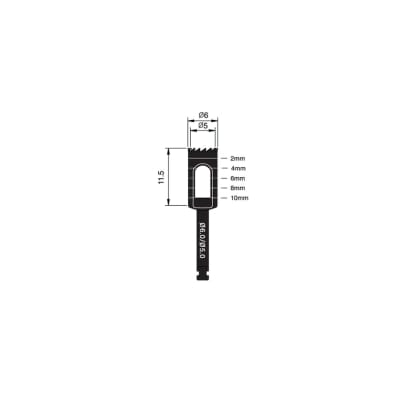 TREPHINE BUR 6.5/5.0 MM, 11.5 MM LONG