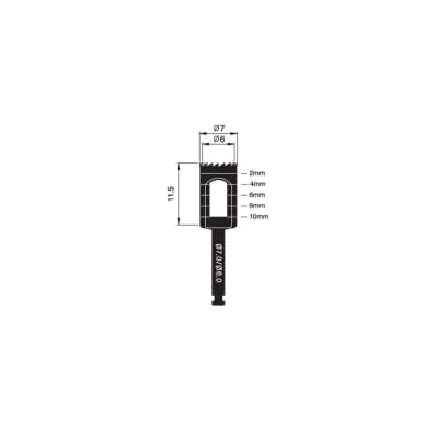 TREPHINE BUR 7.0/6.0 MM, 11.5 MM LONG
