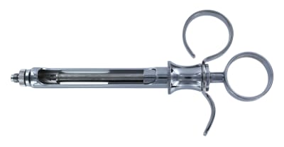 Aspirating Syringe with 2 rouond hole Grips w