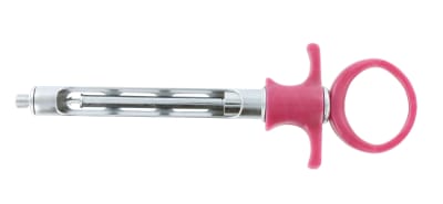 SYRINGE 1.8ML WITH HARPOON PINK HANDLE