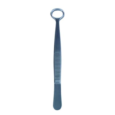 MEMBRANCE FORCEP WITH RING TIP, 10 CM