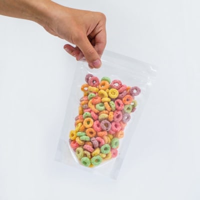 50 Bolsas Transparente Doypack 12x20x4 Cms Cierre Hermético