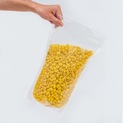 50 Bolsas Transparente Doypack 20x30x5 Cms Cierre Hermético