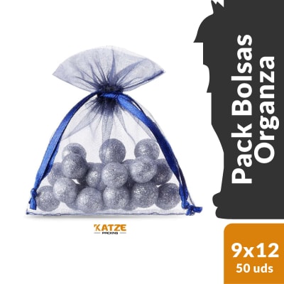 Pack 50Un. Organza 9x12 Azul2