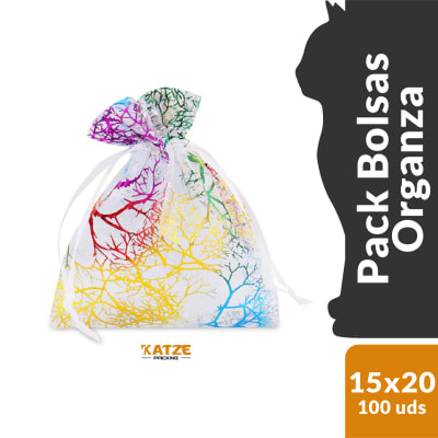 Pack 100Un. Organza 15x20 Coral2