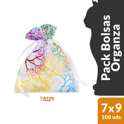 Pack 100Un. Organza 7x9 Coral