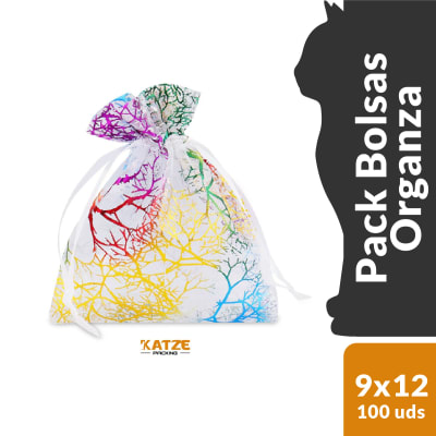 Pack 100Un. Organza 9x12 Coral