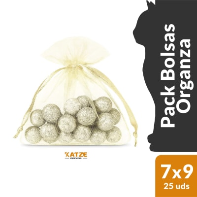Pack 25Un. Organza 7x9 Crema