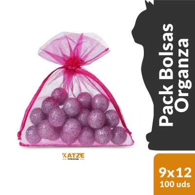 Pack 100Un. Organza 9x12 Fucsia2