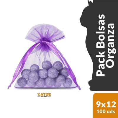 Pack 100Un. Organza 9x12 Morado
