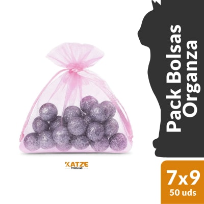 Pack 50Un. Organza 7x9 Rosado