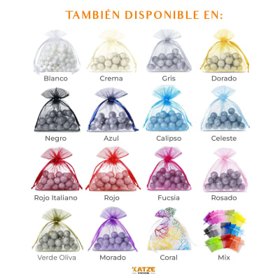 Pack 50Un. Organza 10x15 Dorado