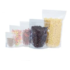 50 Bolsas Transparente Doypack 16x26x4 Cms Cierre Hermético