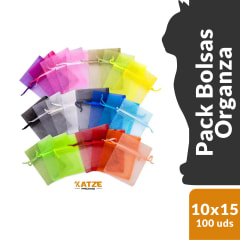 Pack 100Un. Organza 10x15 Mix