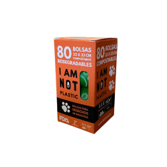 BOLSA PARA DESECHOS DE MASCOTAS 80 UNIDADES IAM NOT PLASTIC