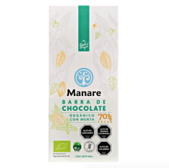 CHOCOLATE ORGANICO 70%CACAO CON MENTA 100GR