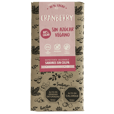 CHOCOLATE 80%CACAO Y CRANBERRIES 80GR1