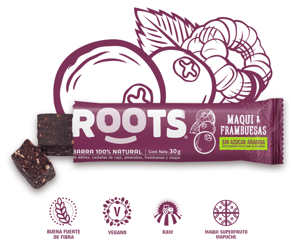 BARRA MAQUI/FRAMBUESA 30GR ROOTS1