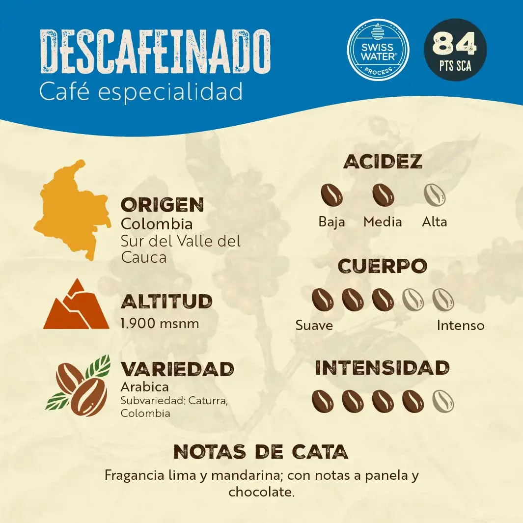 CAFE DESCAFEINADO (SWISS WATER) 100G2