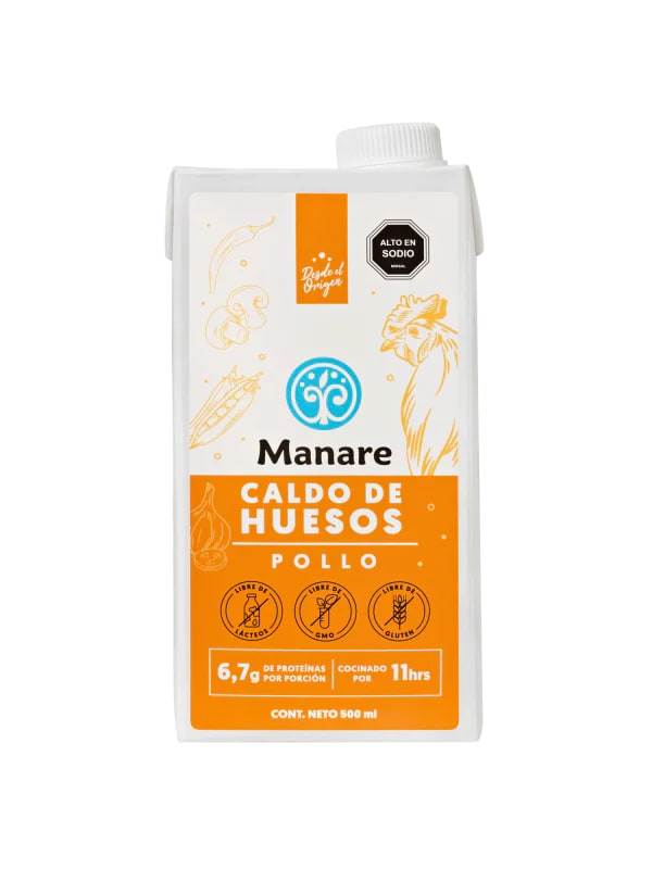 CALDO DE HUESO DE POLLO 500ML MANARE1