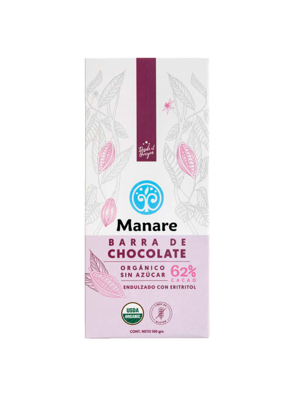 CHOCOLATE ORGANICO SIN AZUCAR 62%CACAO 100GR4