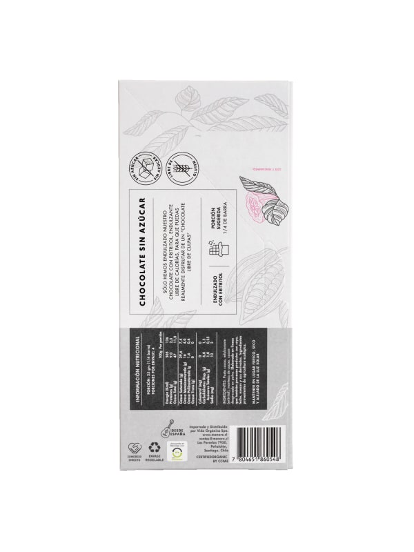 CHOCOLATE ORGANICO SIN AZUCAR 79%CACAO 100GR1