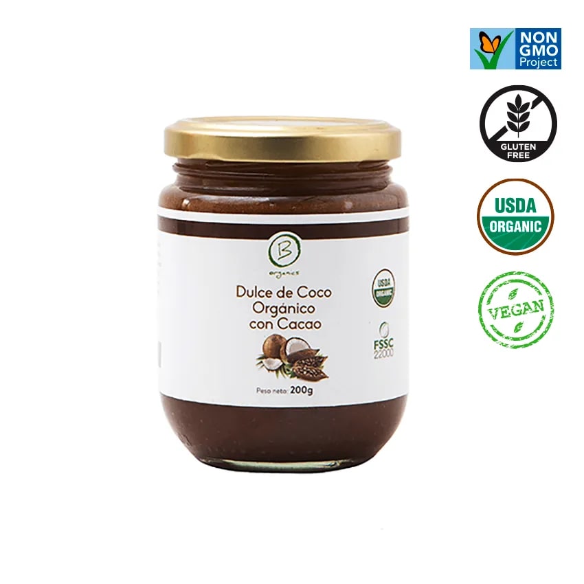 DULCE DE COCO ORGANICO CACAO 200GR BORGANICS1