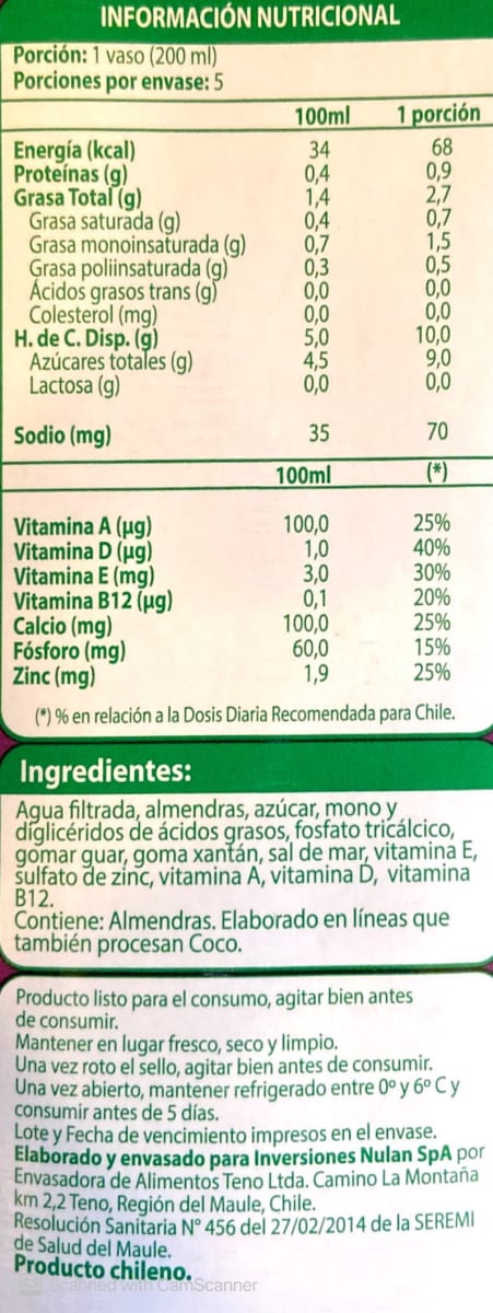 BEBIDA VEGETAL ALMENDRA 1LT2