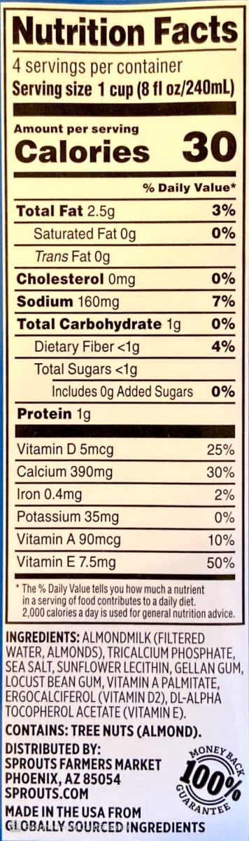 LECHE DE ALMENDRA 946ML SPROUT2
