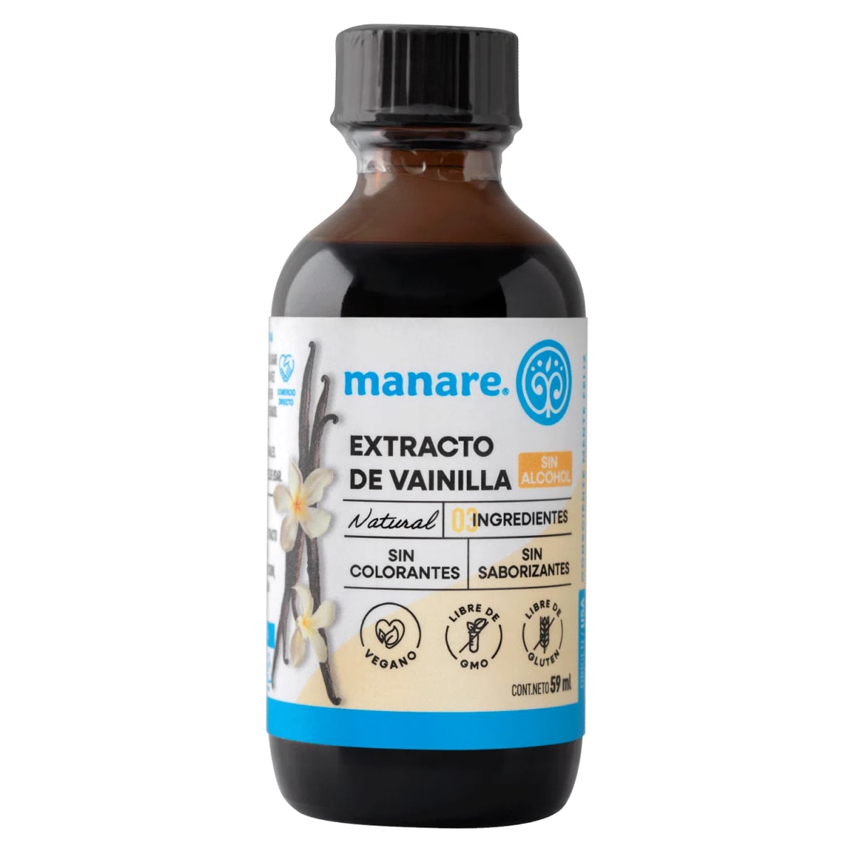 EXTRACTO DE VAINILLA SIN ALCOHOL 59ML MANARE1
