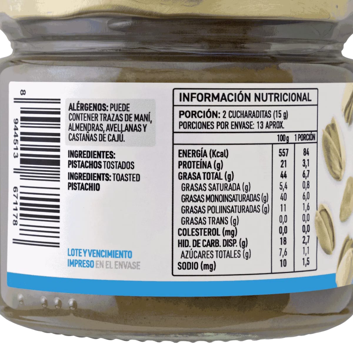 MANTEQUILLA DE PISTACHO 200G MANARE2