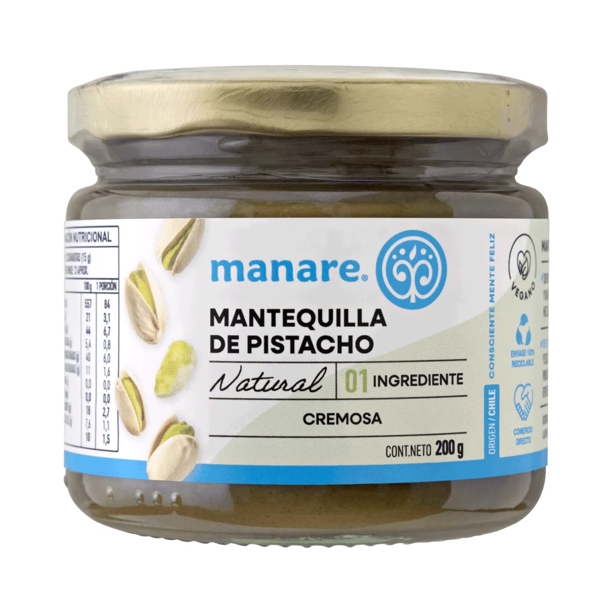 MANTEQUILLA DE PISTACHO 200G MANARE1