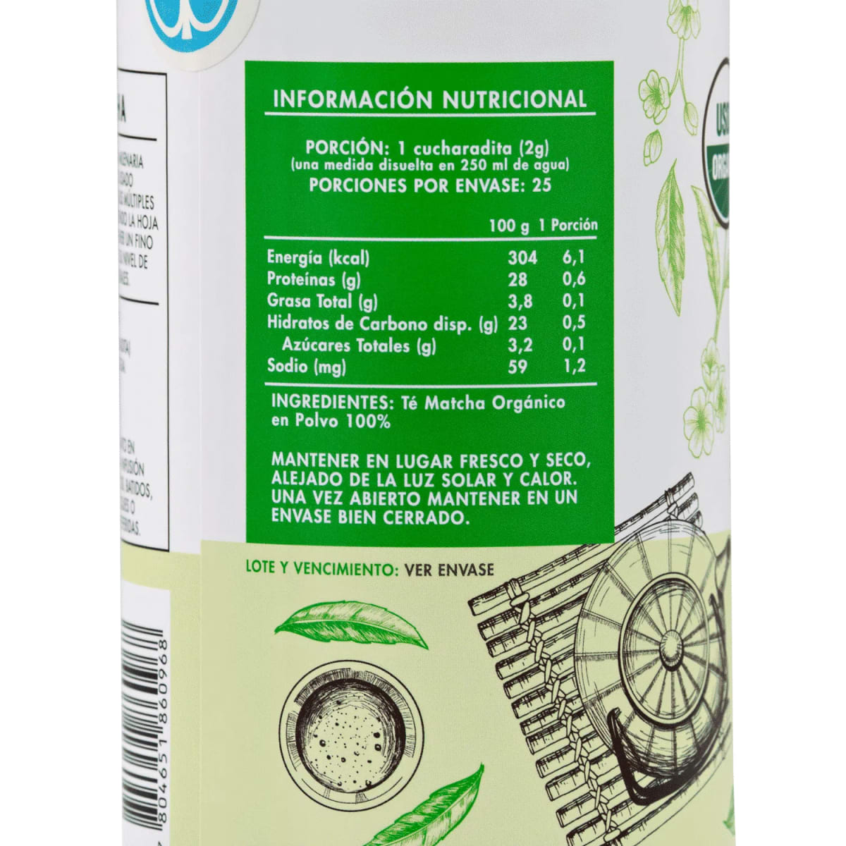 TE MATCHA ORGANICO 50G MANARE2