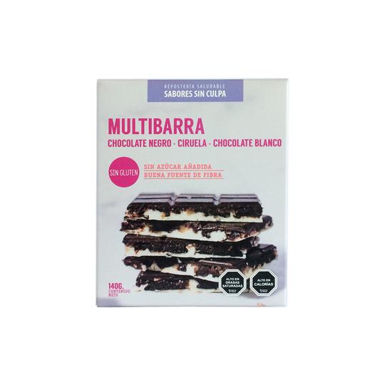 MULTIBARRA CHOC. NEGRO. CIRUELA Y CHOC. BLANCO 140GR1
