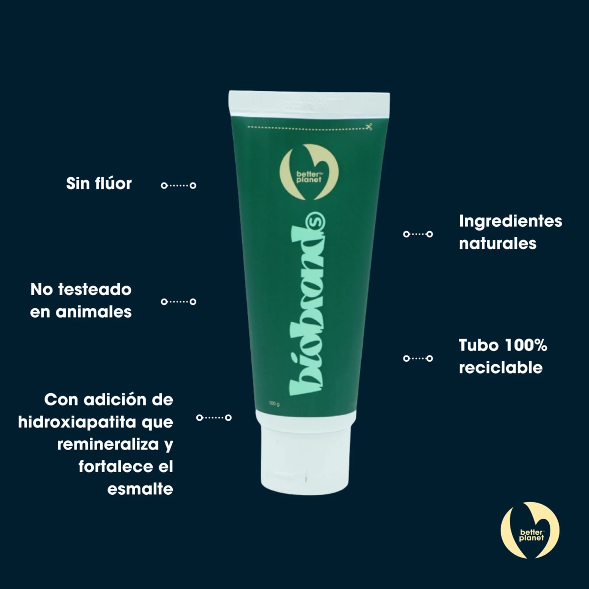 PASTA DENTAL NATURAL SIN FLUOR 100ML BIOBRUSH UNIDAD1