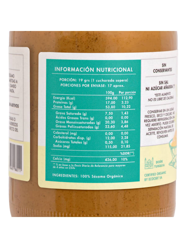 TAHINI ORGANICO 330 GR3